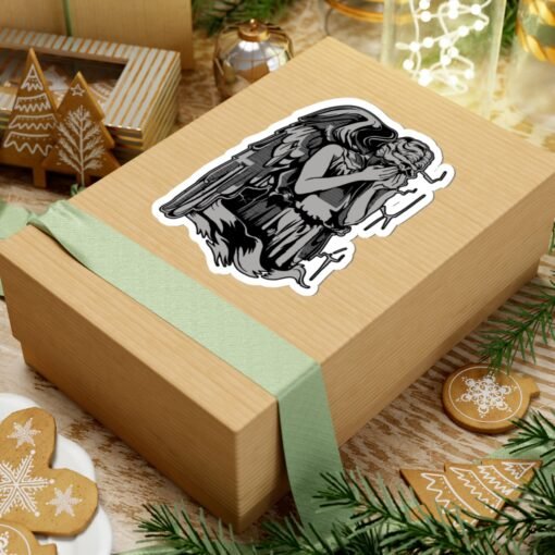 🗿👁️ Weeping Angel Indoor Sticker – Don’t Blink! - Image 3