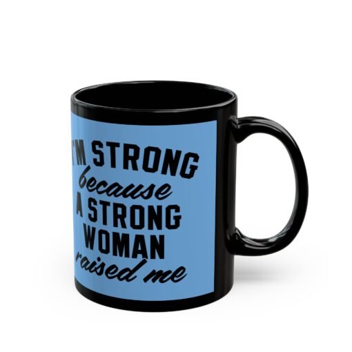☕ Strong Woman Black Mug – Strength Starts at Home - Image 4