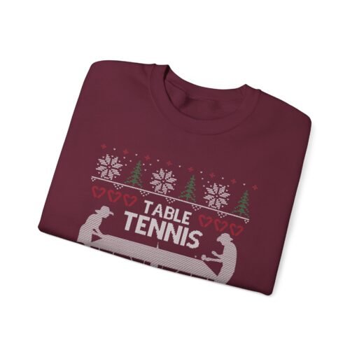 🏓🎄 Table Tennis Ugly Christmas Sweatshirt – Serve Up the Holiday Spirit - Image 3