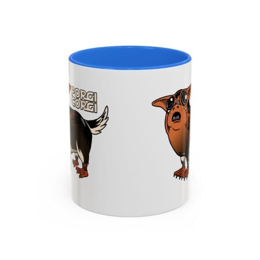 ☕🐶🐧✨ Porgi Corgi Color Accent Mug – Sip with Galactic Cuteness - Image 9