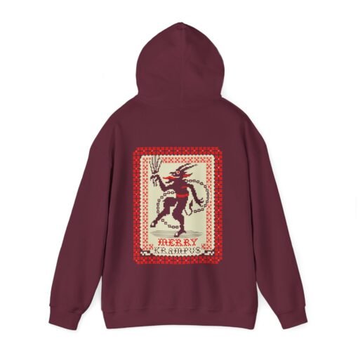 🎄👹 Merry Krampus Unisex Hoodie – Cozy Up with Claus’s Creepy Cousin - Image 10