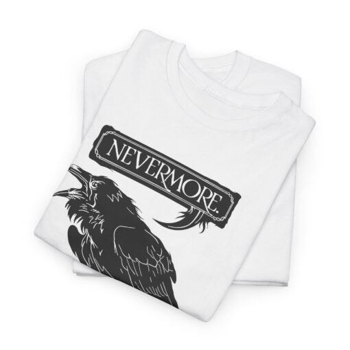 Nevermore The Raven | Unisex | Heavy Cotton | T-Shirt | Poe | Poetry | Gothic - Image 6