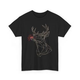 🦌 Polygon Rudolph Unisex T-Shirt – Geometric Cheer Meets Holiday Fun