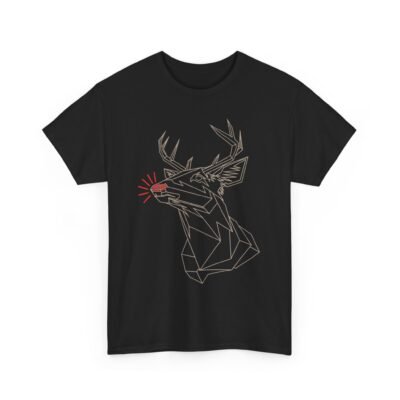 🦌 Polygon Rudolph Unisex T-Shirt – Geometric Cheer Meets Holiday Fun