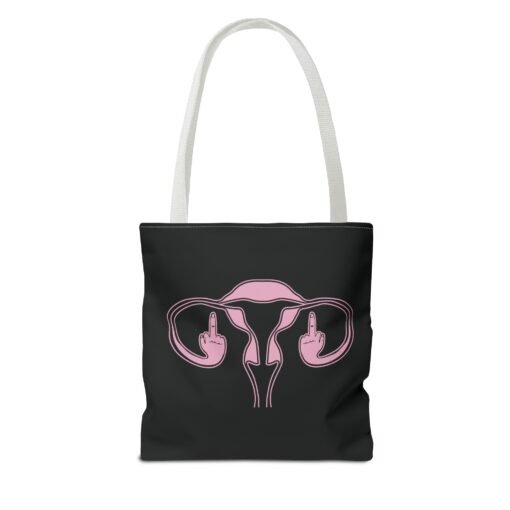 🖕🩷 Ovaries with Middle Fingers Tote Bag – Boldly Carry It All - Image 14
