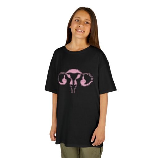🩷 Ovaries with Middle Fingers Kids' T-Shirt – Bold Style with a Playful Twist - Image 2