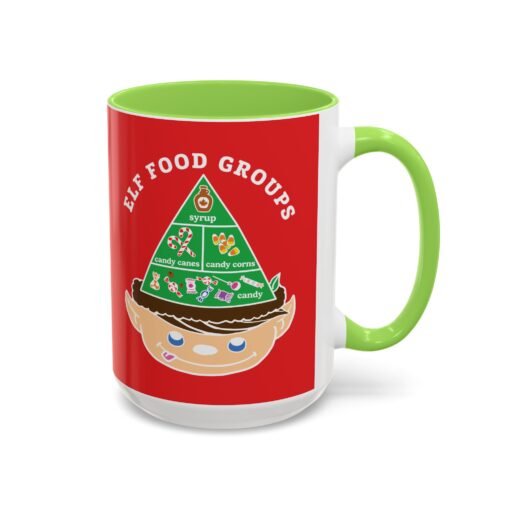 ☕🍬 Elf Food Groups Color Accent Mug – Sweet Sips from the North Pole - Image 70