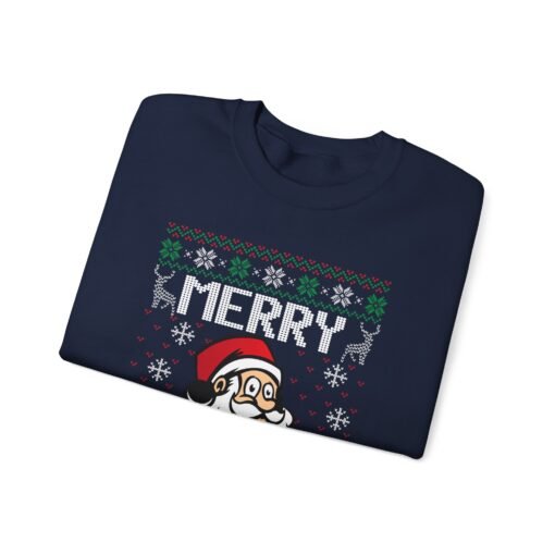 🎅🎄 Merry Christmas Santa Unisex Sweatshirt – Classic Cheer in Ugly Sweater Style - Image 3