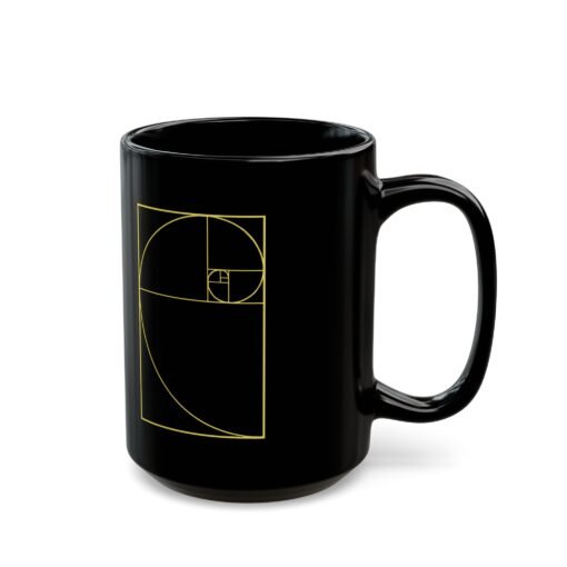 ☕ Golden Ratio Spiral Black Mug – Sip in Perfect Proportion - Image 8
