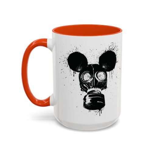 🐭☣️ Gas Mask Mouse Accent Mug – Sip with a Side of Strange - Image 80