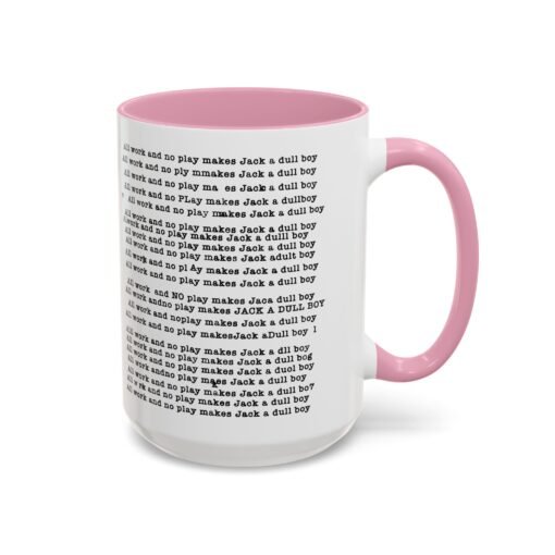 ☕ All Work and No Play Color Accent Mug – A Sip of Madness - Image 82