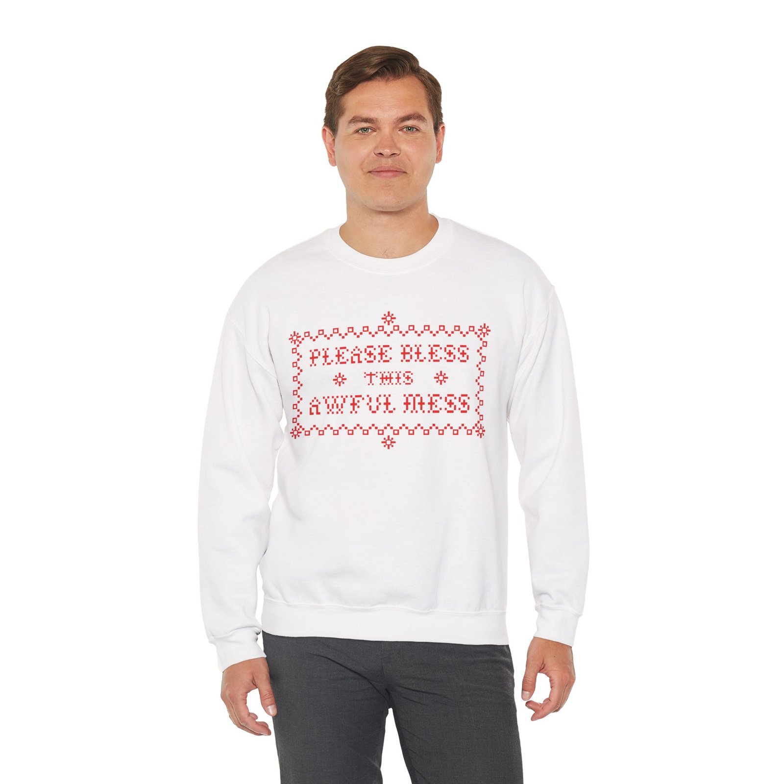 🧵😅 Please Bless This Awful Mess Unisex Sweatshirt – Comfy Chaos with a Stitched Smile - Image 6