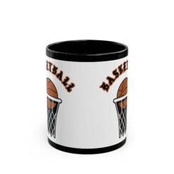 Alternative view of ☕🏀🔥 Basketball Black Mug – Fuel for the Court and Beyond