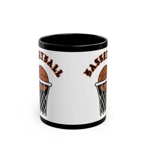 ☕🏀🔥 Basketball Black Mug – Fuel for the Court and Beyond - Image 2