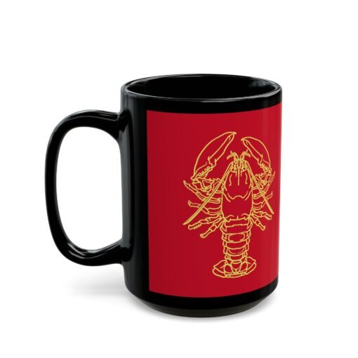 ☕ Outlined Lobster Black Mug – Sip with Coastal Cool - Image 9