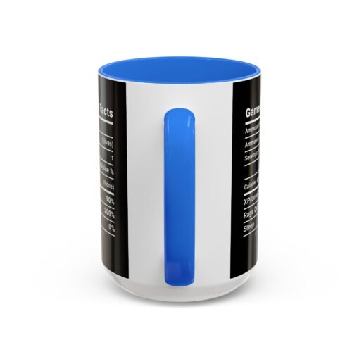 ☕🎮 Gamer Nutrition Facts Color Accent Mug – Fuel for Every Respawn - Image 59
