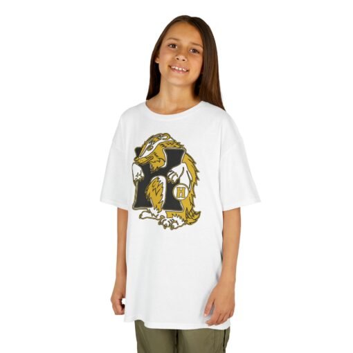 🦡💛 House of Badger Kids’ Cotton T-Shirt – Brave Hearts, Kind Souls - Image 3