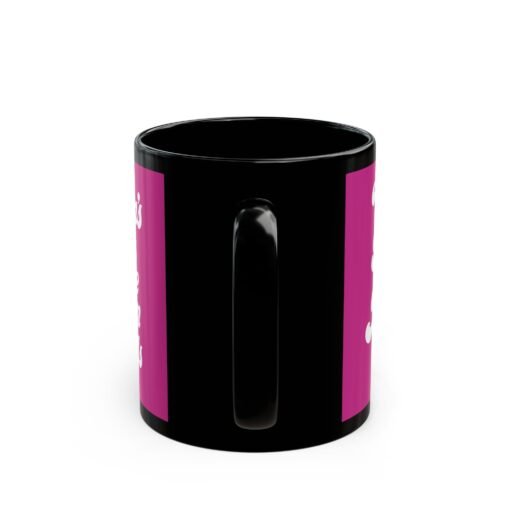 ✊💜 Women’s Rights Are Human Rights Black Mug – Sip with Purpose - Image 5