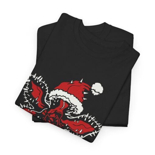 🎅👹 Demogorgon Santa Unisex T-Shirt – Upside Down Holiday Vibes - Image 2