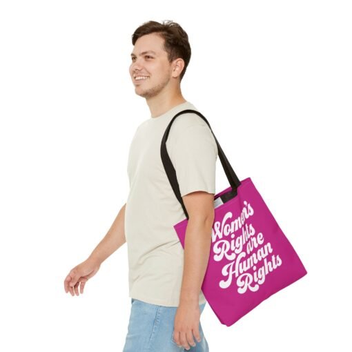 ✊💜 Women's Rights Are Human Rights Tote Bag – Equality On Your Shoulder - Image 7