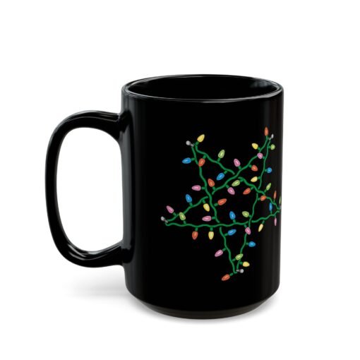 ☕ Holiday Pentagram Black Mug – Sip Your Cocoa with a Side of Chaos - Image 10