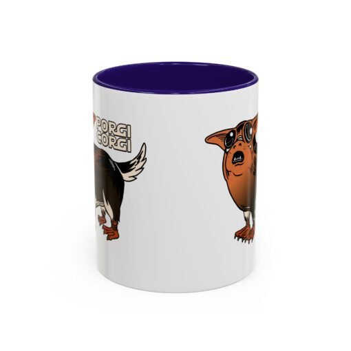 ☕🐶🐧✨ Porgi Corgi Color Accent Mug – Sip with Galactic Cuteness - Image 5