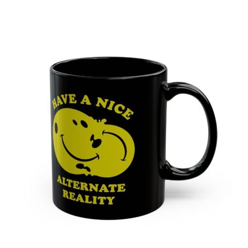 ☕🌀😊 Alternate Reality Black Mug – Sip from the Strange Side - Image 4