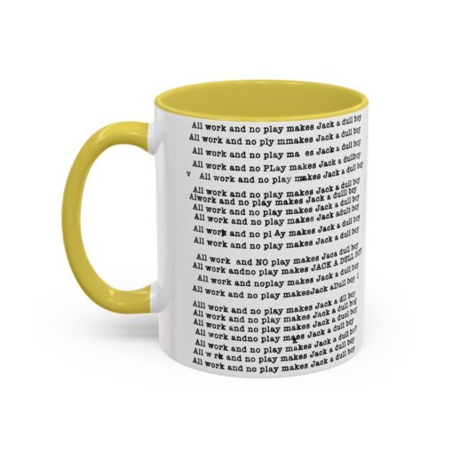 ☕ All Work and No Play Color Accent Mug – A Sip of Madness - Image 48