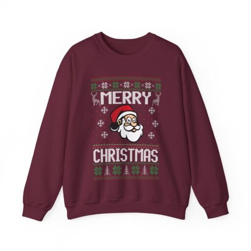 🎅🎄 Merry Christmas Santa Unisex Sweatshirt – Classic Cheer in Ugly Sweater Style - Image 11