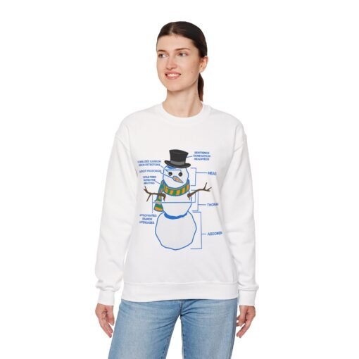 ⛄ Snowman Anatomy Unisex Sweatshirt – Frosty Facts Meet Cozy Laughs - Image 8