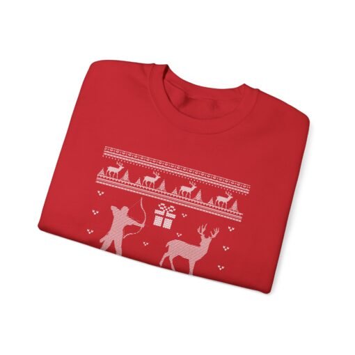🦌🎄 Merry Huntmas Unisex Sweatshirt – The Ultimate Ugly Sweater for Hunters - Image 3