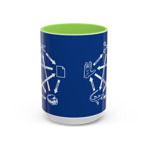 ☕🖖🪨📄✂️🦎 Rock Paper Scissors Lizard LLAP Color Accent Mug – Sip Long and Prosper - Image 69