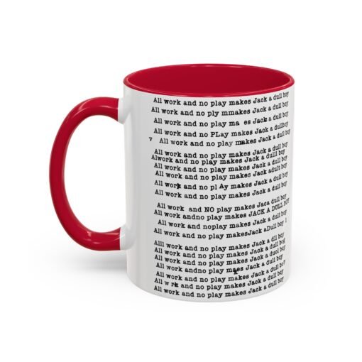 ☕ All Work and No Play Color Accent Mug – A Sip of Madness - Image 44