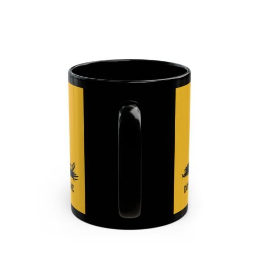 ☕🐍💛 Gadsden Flag Black Mug – Don’t Tread on My Coffee - Image 5