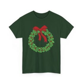 🎄 Holiday Wreath Unisex T-Shirt – Classic Cheer, Comfy Style