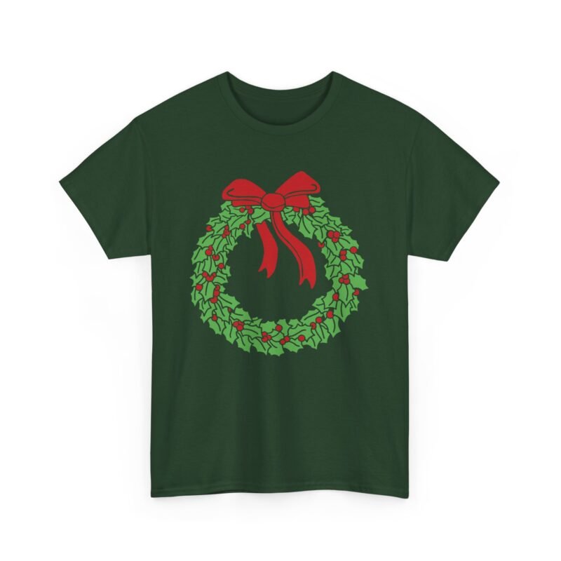 🎄 Holiday Wreath Unisex T-Shirt – Classic Cheer, Comfy Style