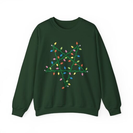 🔮 Holiday Pentagram Unisex Sweatshirt – Cozy, Creepy & Full of Cheer - Image 10