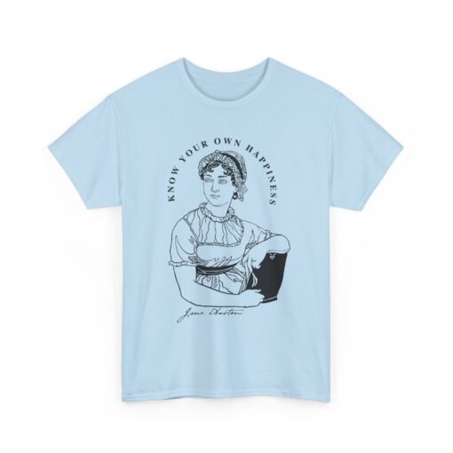 📖🌿 Jane Austen “Know Your Own Happiness” Unisex T-Shirt – Timeless Wisdom, Everyday Style - Image 19