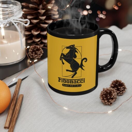 🏎️☕ Fibonacci Horsepower Black Mug – Precision Meets Speed - Image 4