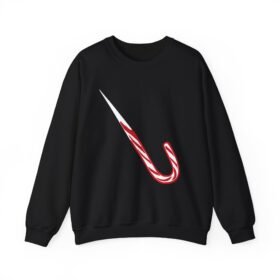 🍭🔪 Candy Cane Shiv Unisex Sweatshirt – Sweet, Sharp & Seriously Festive