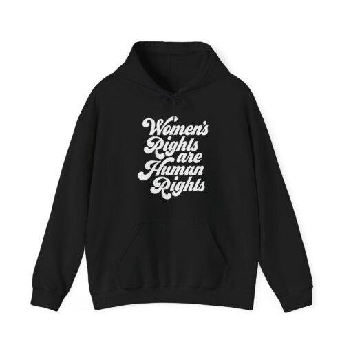 ✊💜 Women’s Rights Are Human Rights Unisex Hoodie – Warmth with a Voice - Image 7