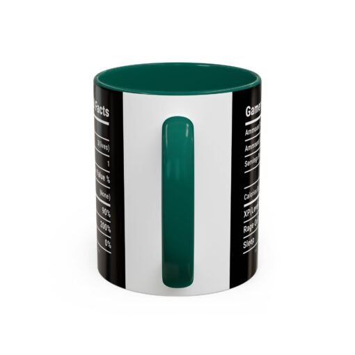 ☕🎮 Gamer Nutrition Facts Color Accent Mug – Fuel for Every Respawn - Image 23