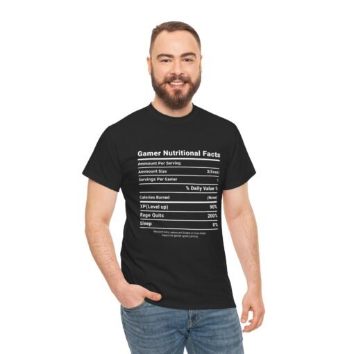 🎮 Gamer Nutrition Facts Unisex T-Shirt – Powered by Snacks, Skill & Respawns - Image 3