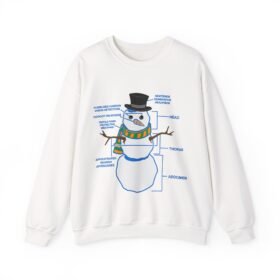 ⛄ Snowman Anatomy Unisex Sweatshirt – Frosty Facts Meet Cozy Laughs