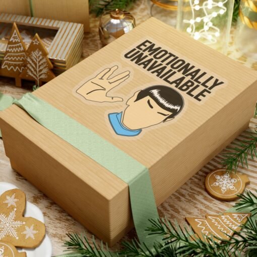 🖖😐 Emotionally Unavailable Indoor Sticker – Stick to Logic, Not Feelings - Image 24