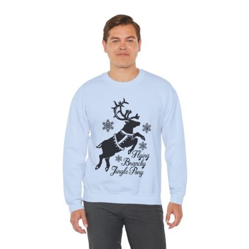🦌✨ Flying Branchy Jingle Pony Unisex Sweatshirt – Absurdly Festive & Proud of It - Image 6