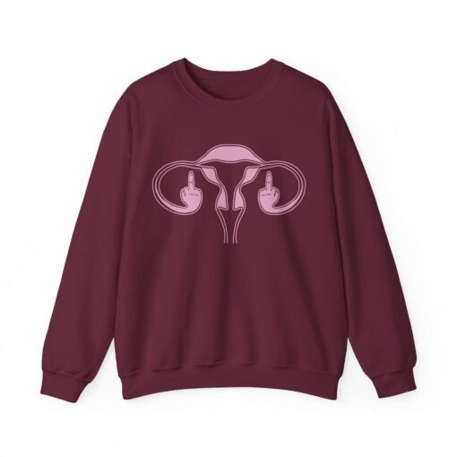 🖕🩷 Ovaries with Middle Fingers Unisex Sweatshirt – Warm, Bold, and Unapologetically Defiant - Image 6