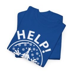 Alternative view of ❄️🎄😬 Help! I'm Surrounded By Snowflakes Unisex T-Shirt – Holiday Humor on Ice