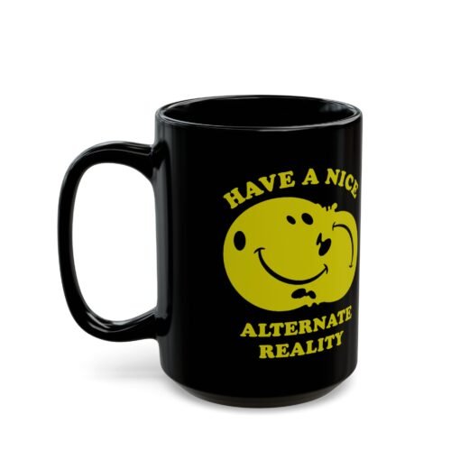 ☕🌀😊 Alternate Reality Black Mug – Sip from the Strange Side - Image 9