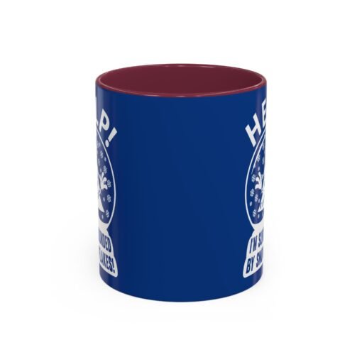 ☕❄️🎄 Help! I'm Surrounded By Snowflakes Color Accent Mug – Sip with Seasonal Sass - Image 21
